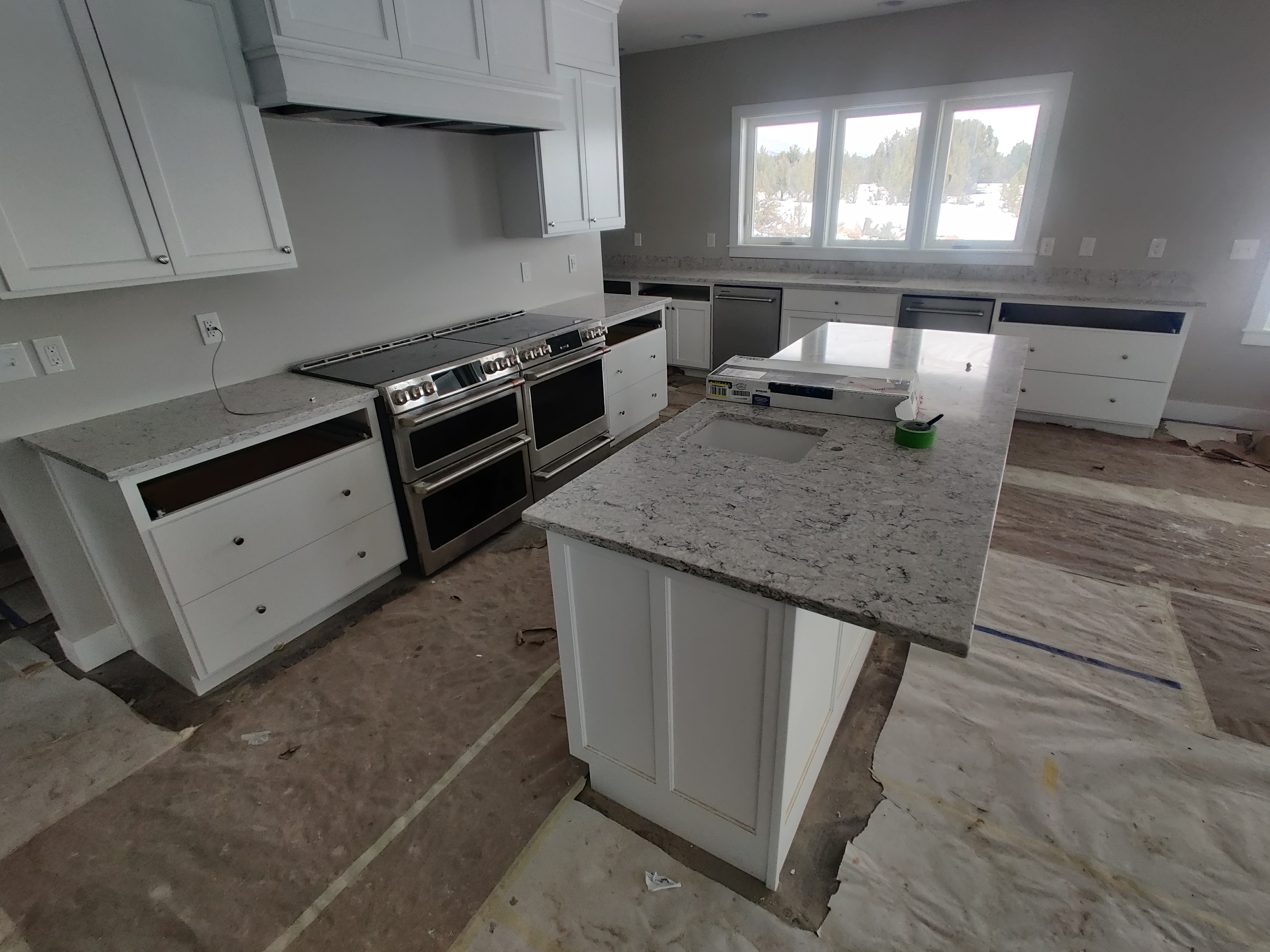 Kitchen with dual ranges